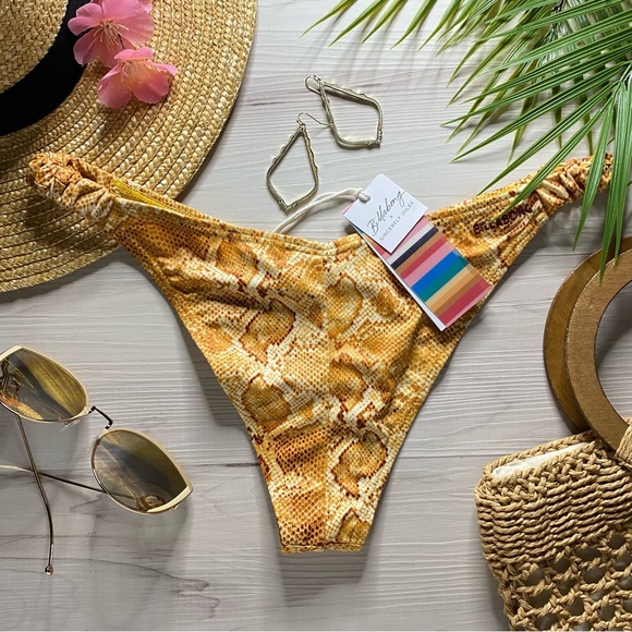 Billabong x Sincerely Jules ☀️ Snake Print Hike Bikini Bottoms - Picture 6 of 13